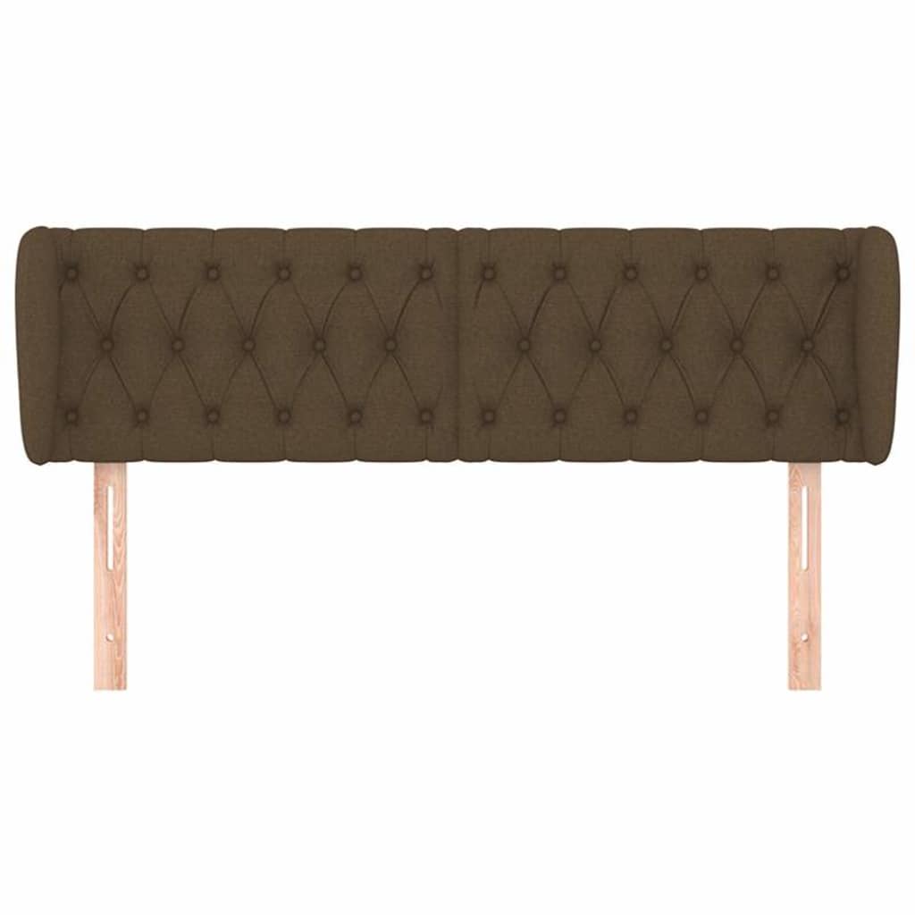 vidaXL Hoofdbord met randen 163x23x78/88 cm stof donkerbruin bruin, foto 2