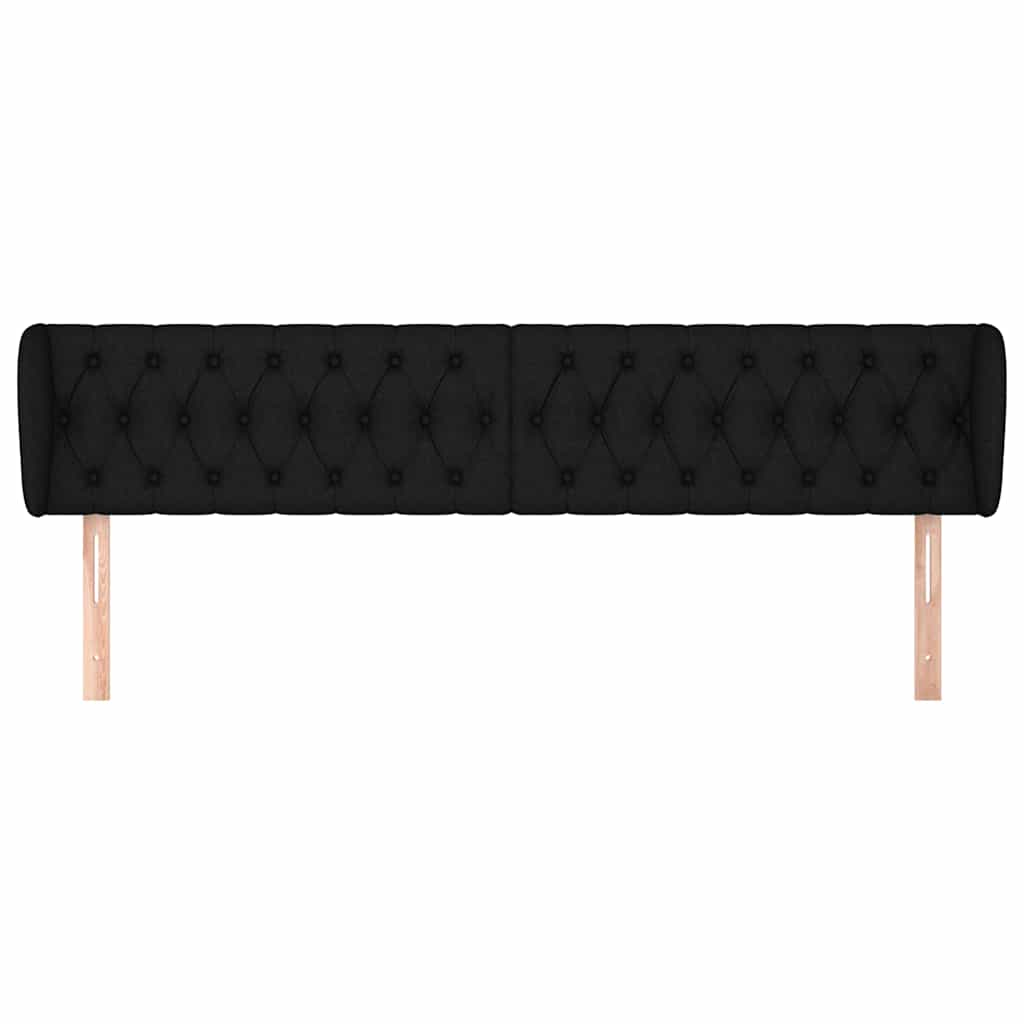 vidaXL Hoofdbord met randen 183x23x78/88 cm stof zwart, foto 2