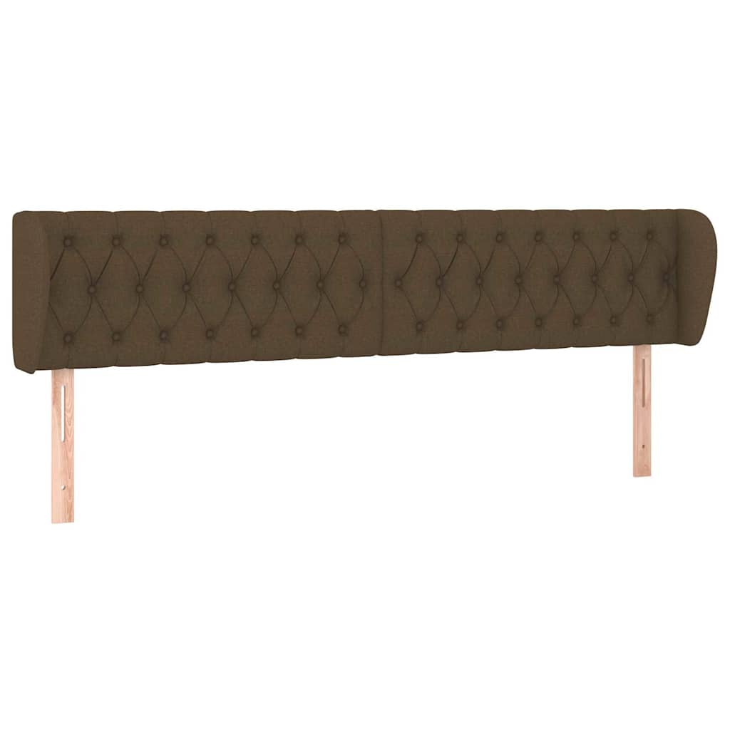 vidaXL Čelo postele typu ušák tmavě hnědé 183x23x78/88 cm textil