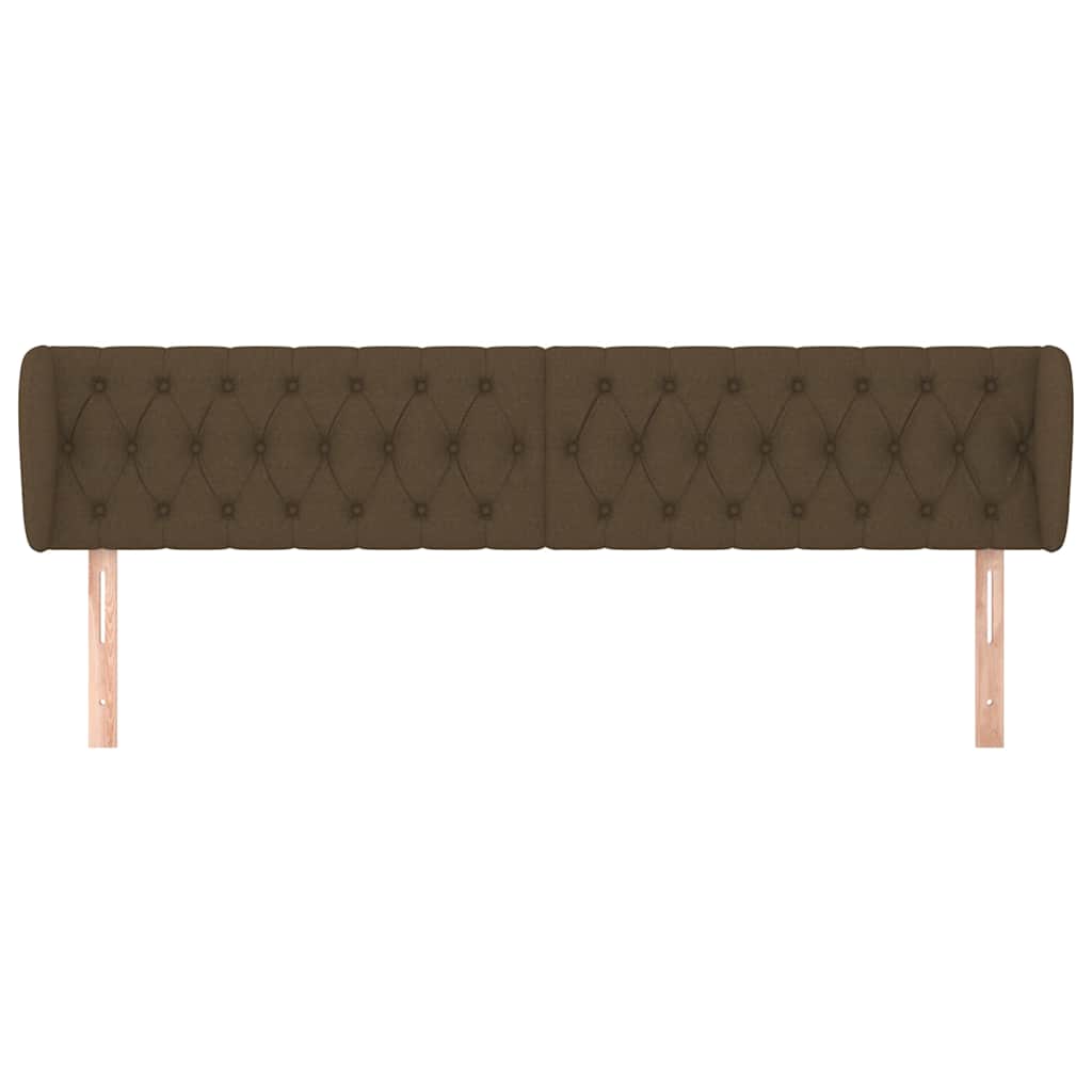 vidaXL Hoofdbord met randen 183x23x78/88 cm stof donkerbruin bruin, foto 2