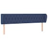 vidaXL voodipeats servadega, sinine, 203x23x78/88 cm, kangas