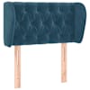 vidaXL voodipeats servadega, tumesinine, 83x23x78/88 cm, samet