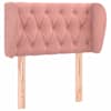 vidaXL voodipeats servadega, roosa, 83x23x78/88 cm, samet