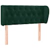 vidaXL voodipeats servadega, tumeroheline, 93x23x78/88 cm, samet