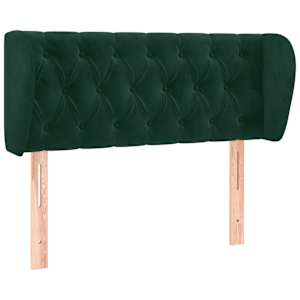 Čelo postele typu ušák tmavě zelené 93x23x78/88 cm samet - obrázek 2