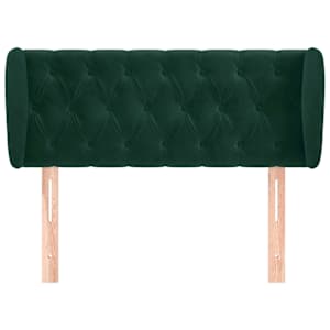 Čelo postele typu ušák tmavě zelené 93x23x78/88 cm samet - obrázek 3