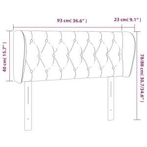 Čelo postele typu ušák tmavě zelené 93x23x78/88 cm samet - obrázek 9