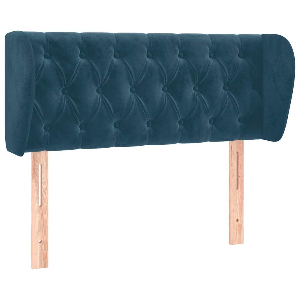 vidaXL Čelo postele typu ušák tmavě modré 93x23x78/88 cm samet
