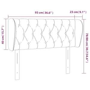 Čelo postele typu ušák růžová 93x23x78/88 cm samet - obrázek 9