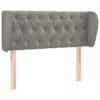 vidaXL voodipeats servadega, helehall, 103x23x78/88 cm, samet