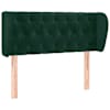 vidaXL voodipeats servadega, tumeroheline, 103x23x78/88 cm, samet