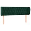vidaXL voodipeats servadega, tumeroheline, 147x23x78/88 cm, samet
