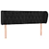 vidaXL voodipeats servadega, must, 163x23x78/88 cm, samet