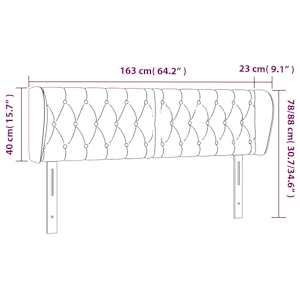Čelo postele typu ušák tmavě zelené 163x23x78/88 cm samet - obrázek 9