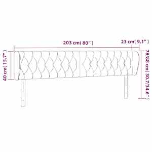 Čelo postele typu ušák tmavě zelené 203x23x78/88 cm samet - obrázek 9