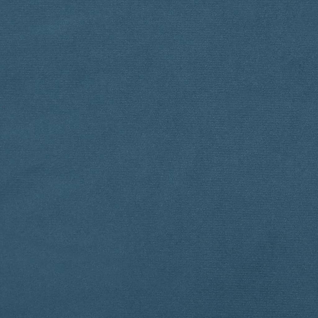 Tăblie pat cu aripioare albastru închis 203x23x78/88 cm catifea