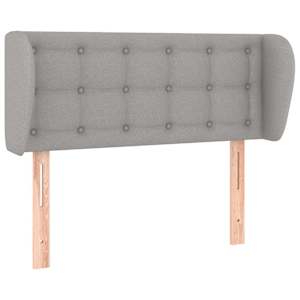 vidaXL voodipeats servadega, helehall, 83x23x78/88 cm, kangas