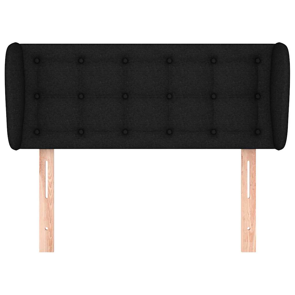 vidaXL Hoofdbord met randen 83x23x78/88 cm stof zwart, foto 2