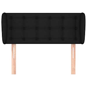 Čelo postele typu ušák černé 83x23x78/88 cm textil - obrázek 3