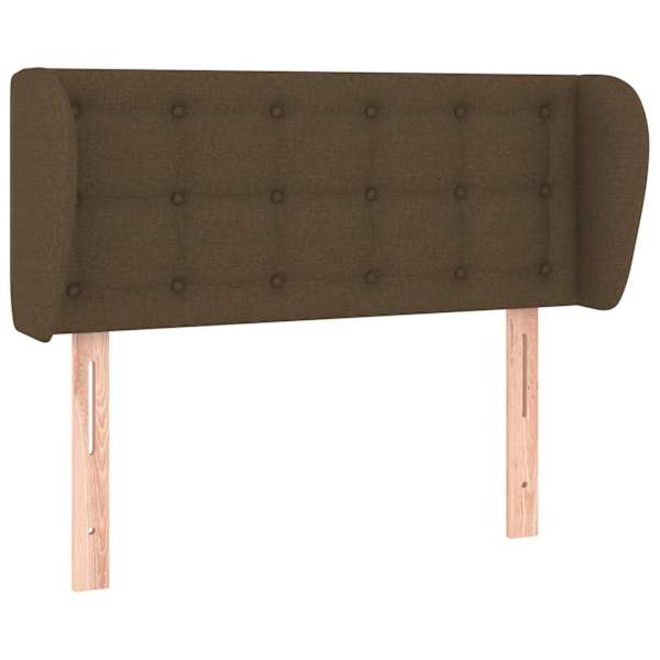 vidaXL voodipeats servadega, tumepruun, 83x23x78/88 cm, kangas