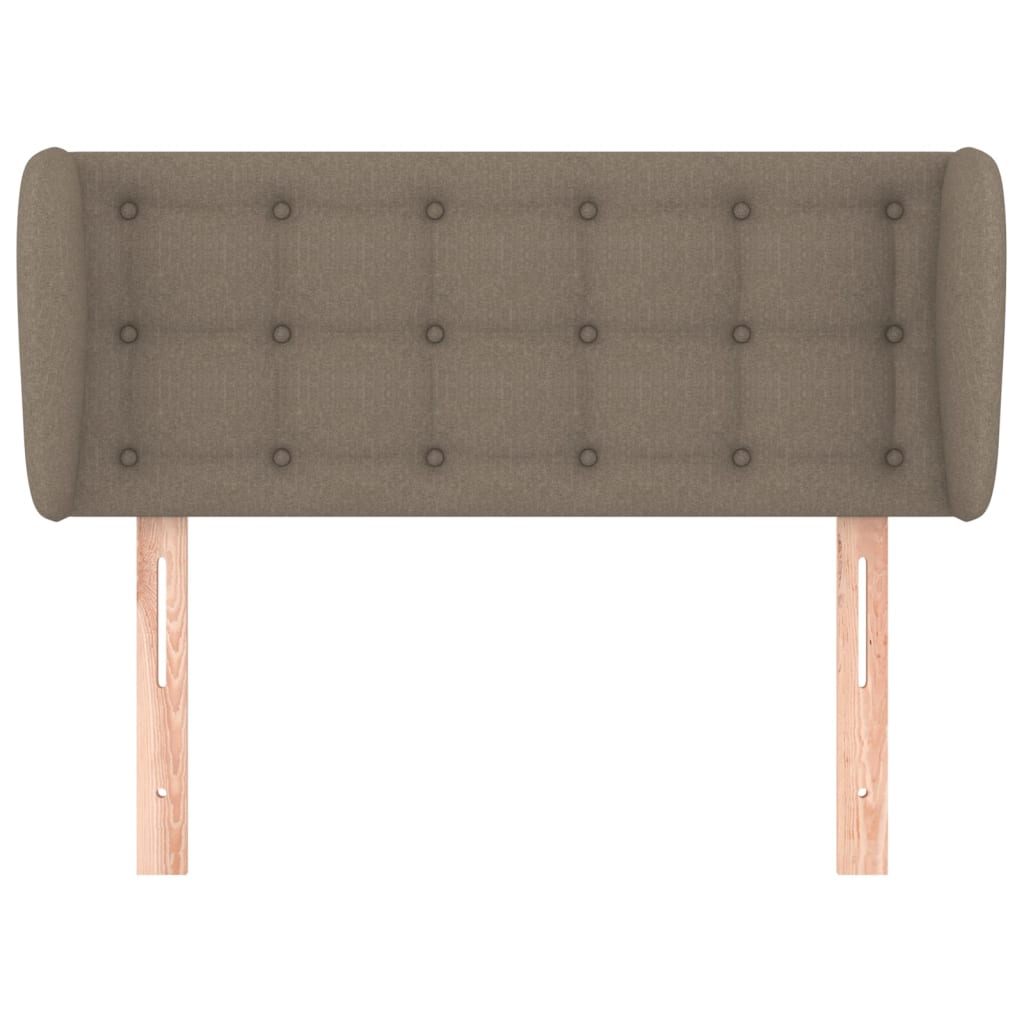vidaXL Hoofdbord met randen 83x23x78/88 cm stof taupe afbeelding