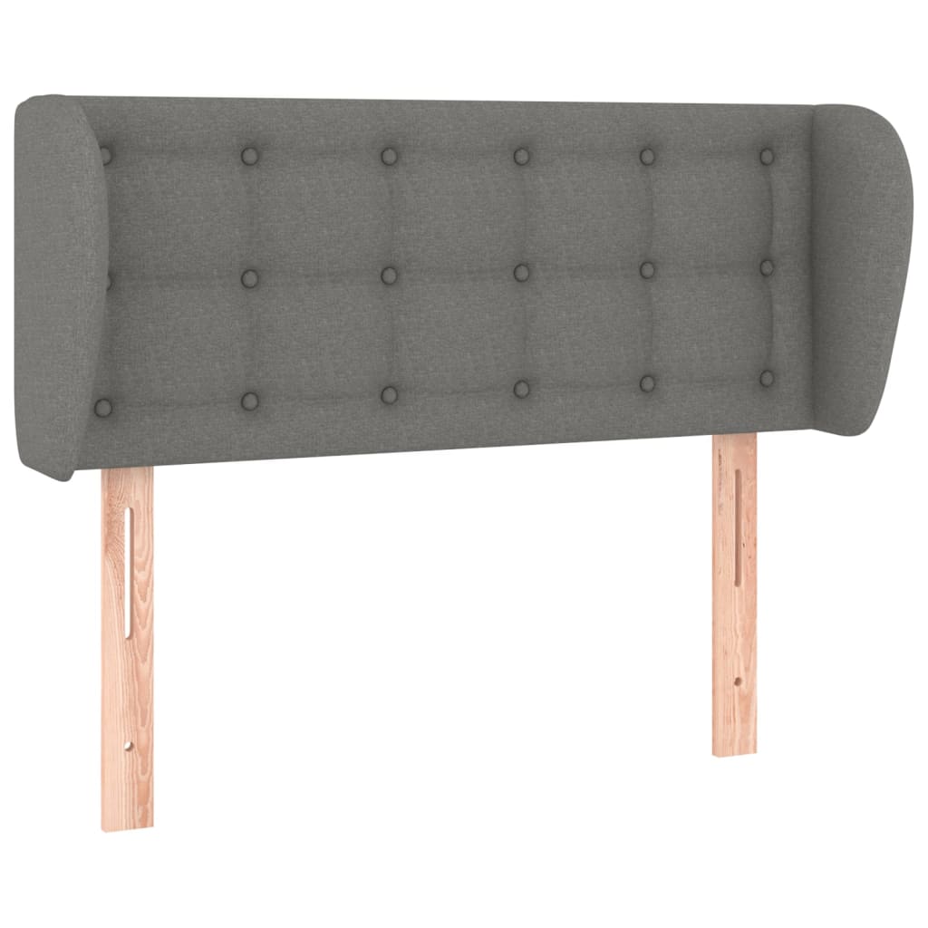 vidaXL Čelo postele typu ušák tmavě šedé 93x23x78/88 cm textil