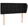 vidaXL voodipeats servadega, must, 93x23x78/88 cm, kangas
