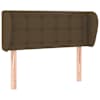 vidaXL voodipeats servadega, tumepruun, 93x23x78/88 cm, kangas