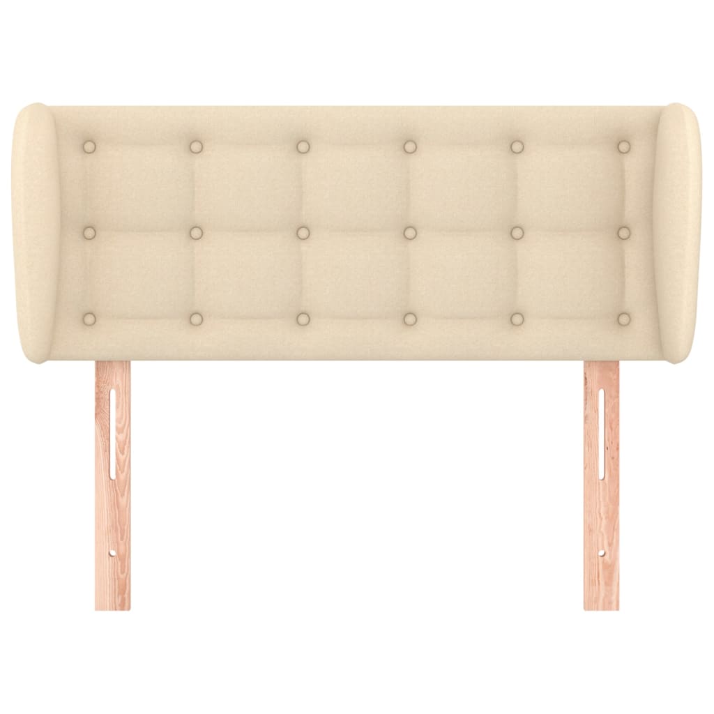 Thumbnail - vidaXL Kopfteil mit Ohren Creme 103x23x78/88 cm Stoff