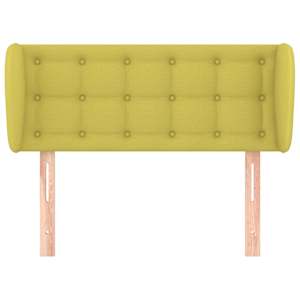 vidaXL Tăblie de pat cu aripioare, verde, 103x23x78/88 cm textil