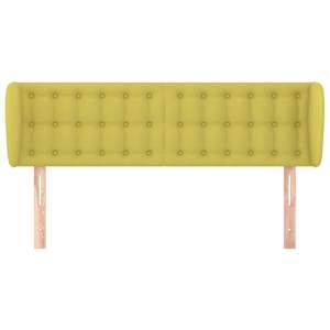 vidaXL Tăblie de pat cu aripioare, verde, 147x23x78/88 cm textil