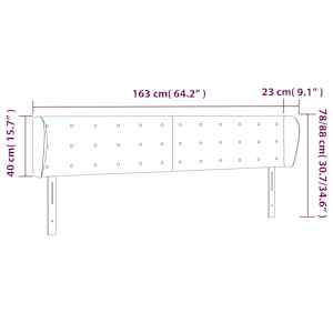 Čelo postele typu ušák světle šedé 163x23x78/88 cm textil - obrázek 9