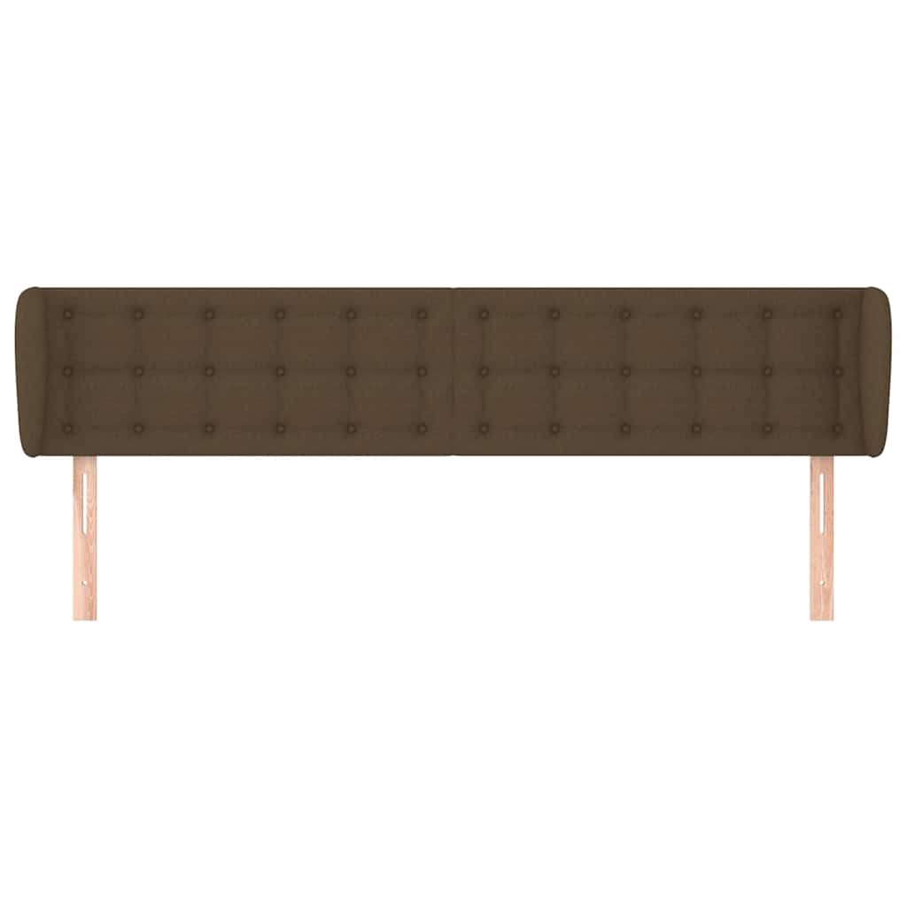 vidaXL Hoofdbord met randen 163x23x78/88 cm stof donkerbruin bruin, foto 2