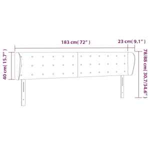 Čelo postele typu ušák světle šedé 183x23x78/88 cm textil - obrázek 9