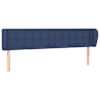 vidaXL voodipeats servadega, sinine, 183x23x78/88 cm, kangas