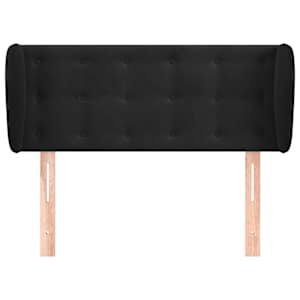 Čelo postele typu ušák černé 83x23x78/88 cm samet - obrázek 3