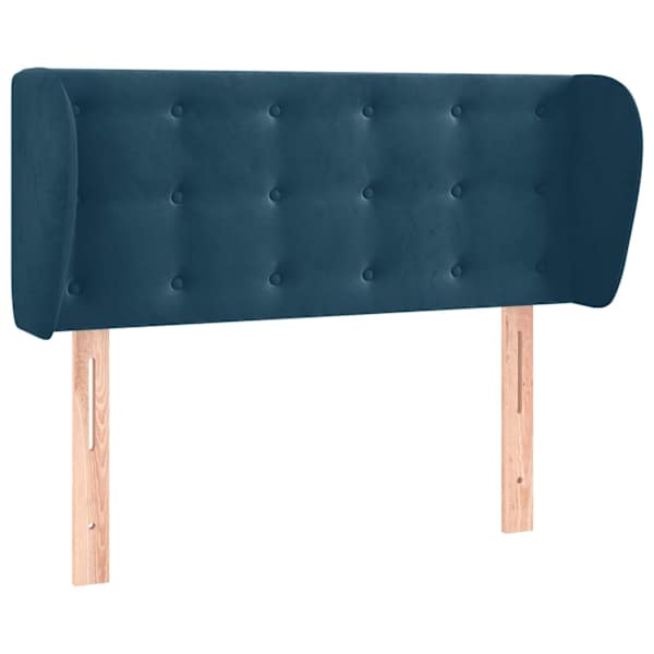 vidaXL voodipeats servadega, tumesinine, 83x23x78/88 cm, samet