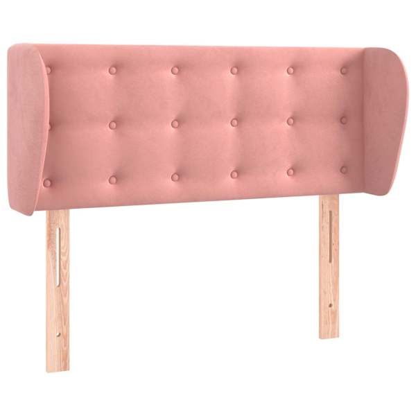 vidaXL voodipeats servadega, roosa, 83x23x78/88 cm, samet