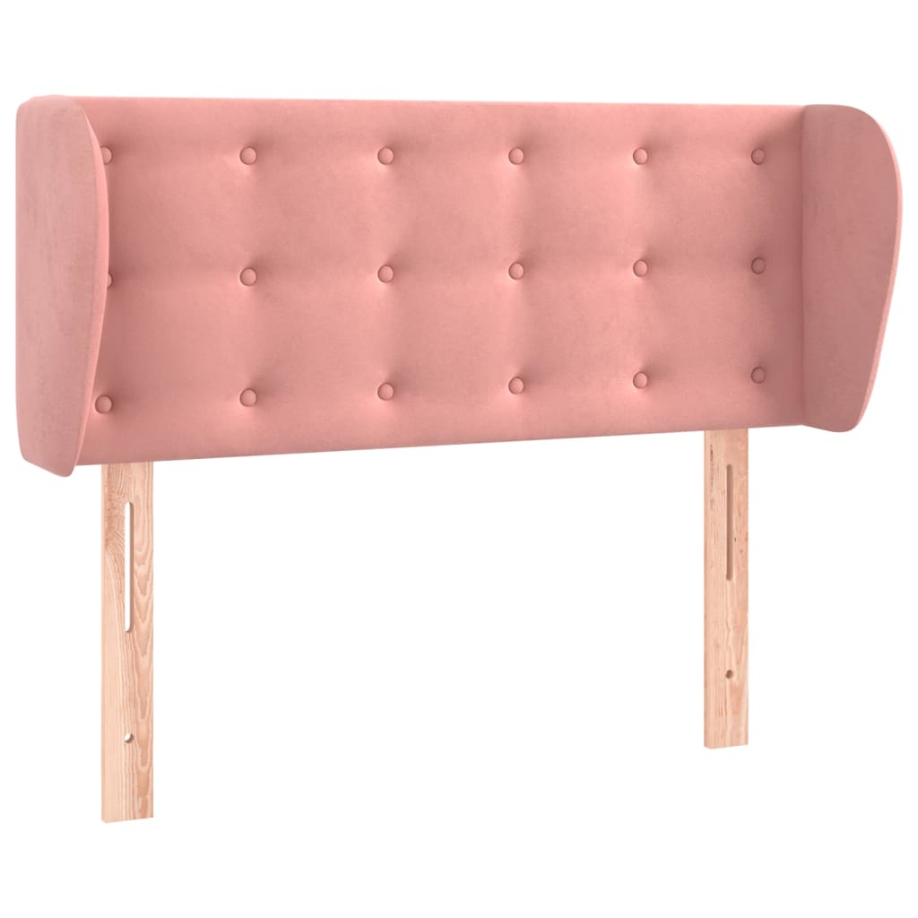 vidaXL Čelo postele typu ušák růžová 83x23x78/88 cm samet