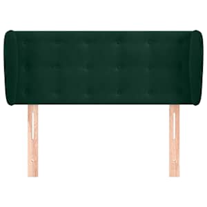 Čelo postele typu ušák tmavě zelené 93x23x78/88 cm samet - obrázek 3