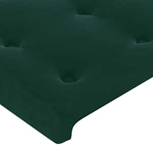 Čelo postele typu ušák tmavě zelené 93x23x78/88 cm samet - obrázek 5