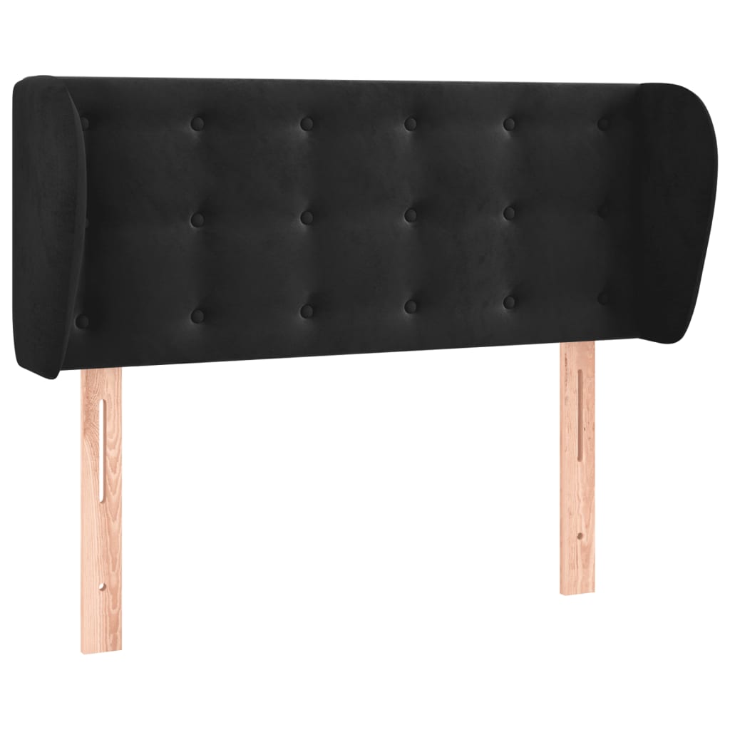vidaXL Čelo postele typu ušák černé 103x23x78/88 cm samet