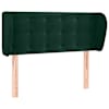 vidaXL voodipeats servadega, tumeroheline, 103x23x78/88 cm, samet