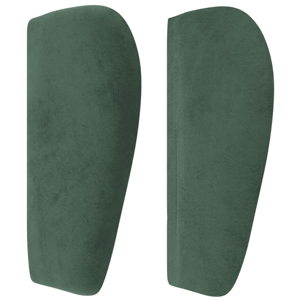 Tăblie de pat cu aripioare verde închis 103x23x78/88 cm catifea