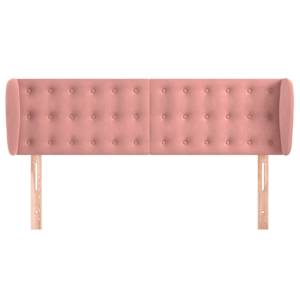 Čelo postele typu ušák růžová 147x23x78/88 cm samet - obrázek 3