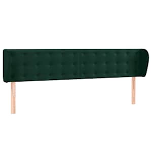 Čelo postele typu ušák tmavě zelené 163x23x78/88 cm samet - obrázek 2