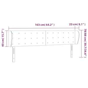 Čelo postele typu ušák tmavě zelené 163x23x78/88 cm samet - obrázek 9