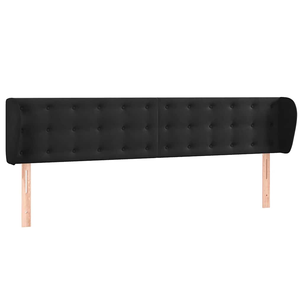 vidaXL Čelo postele typu ušák černé 183x23x78/88 cm samet