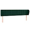 vidaXL voodipeats servadega, tumeroheline, 183x23x78/88 cm, samet