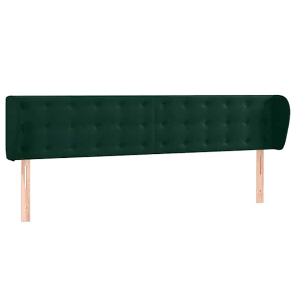 vidaXL voodipeats servadega, tumeroheline, 183x23x78/88 cm, samet